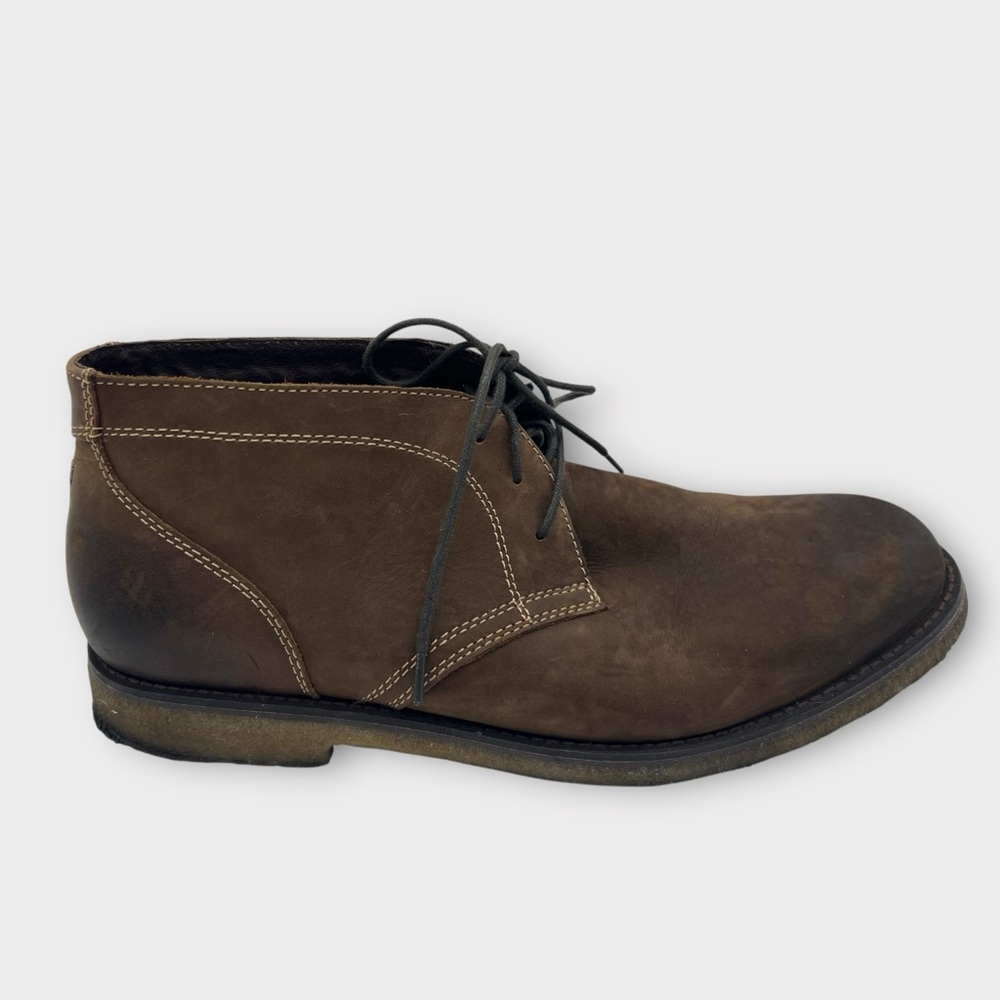 Johnston & Murphy Chukka Boots Men's Size 11.5 Brown Leather Shoes Distressed